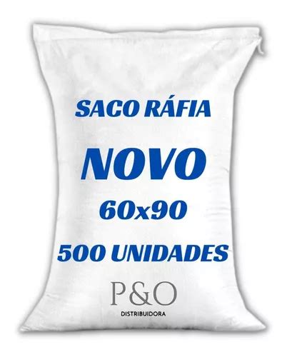 Kit 500 Sacos Ráfia Novo Branco 60x90 Sacaria Entulho 50kg