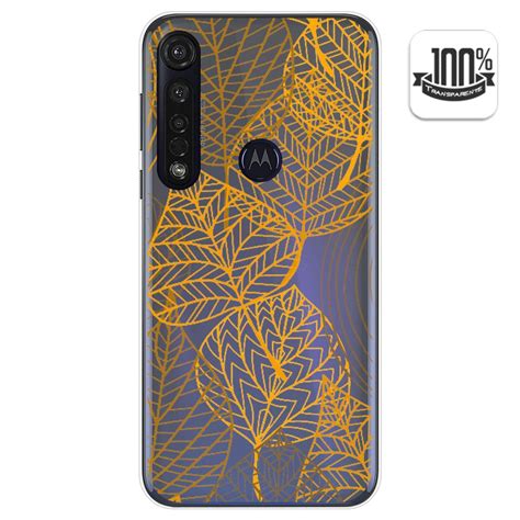 Comprar Funda Gel Tpu Silicona Transparente Dibujo Hojas Motorola Moto