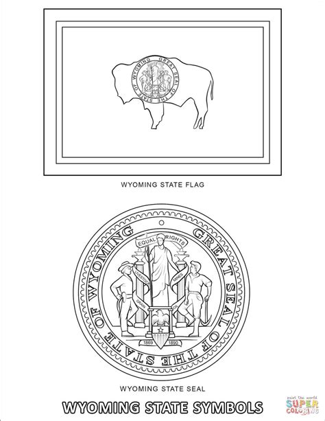 Wyoming State Symbols coloring page | Free Printable Coloring Pages