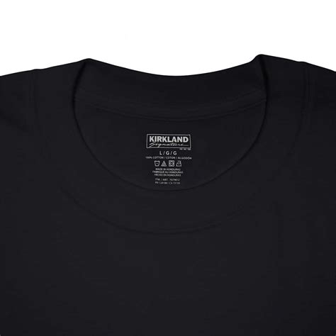 Kirkland Signature Mens Crew Neck Tee Pack Black X Large