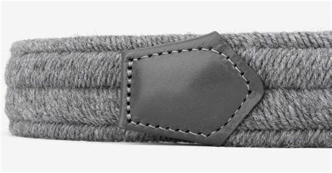 Elastic Mens Wool Belt Grey Alonzo Dalgado