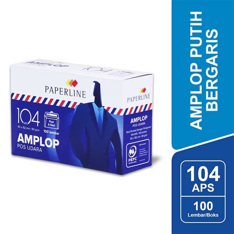 Jual Paperline Amplop Putih Airmail Aps Bergaris Merah Biru Ppl