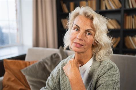 Premium Photo Portrait Of Confident Stylish European Middle Aged