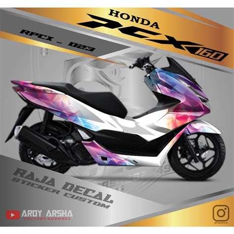 Decal Sticker Honda PCX 160 2021 Fullbody Dekal PCX160 New Polygonal