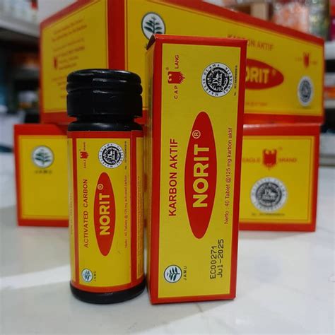 Jual ISI 40 TABLET NORIT CAPLANG ACTIVATED CARBON KARBON AKTIF