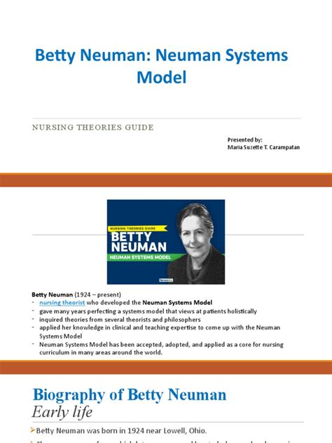 Betty Neuman Neuman Systems Model Maria Suzette Carampatan Pdf