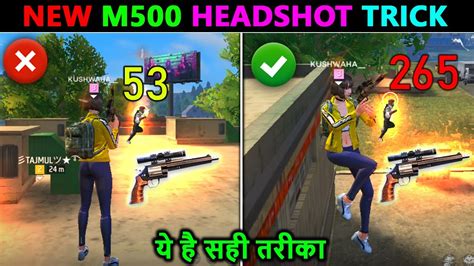 🤯m500 Headshot Trick 2023😈 Perfect Aim Lock Trick M500 One Tap