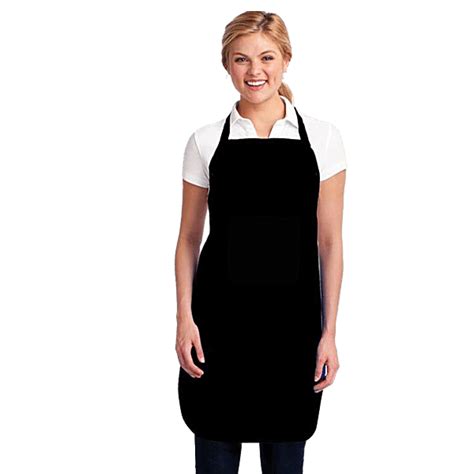 Buy Jbg Home Store Kitchen Apron Black With Front Pocket Cotton