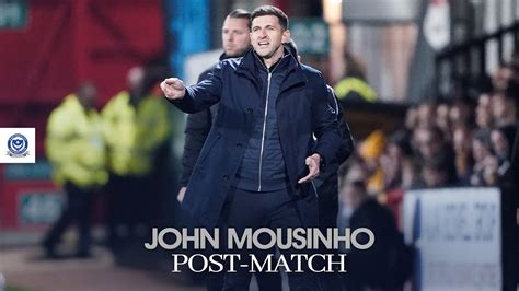 John Mousinho Post Match Cambridge United 0 0 Pompey YouTube