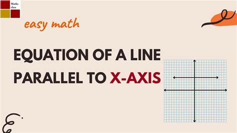 Equation Of A Line Parallel To X Axis Youtube