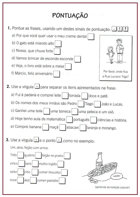 Exercicios Pontuação - Atividades de pontuação | Atividades sobre pontuação, Exercícios de ...