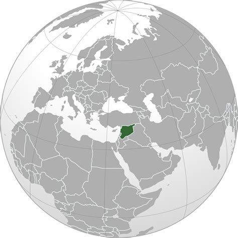 Location Of The Syria In The World Map