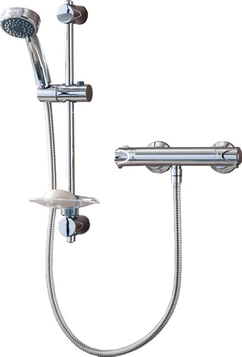 Triton Dene Cool Touch Thermostatic Bar Mixer Shower Chrome