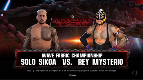 Wwe K Wwe Fabric Champion Rey Mysterio Vs Solo Sikoa One On One Match