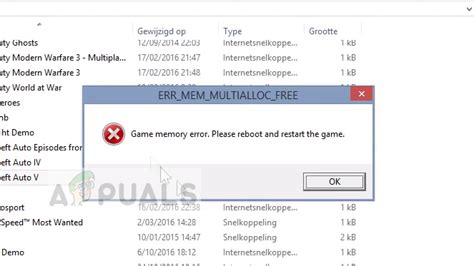 Fix Game Memory Error GTA 5 ERR MEM MULTIALLOC FREE