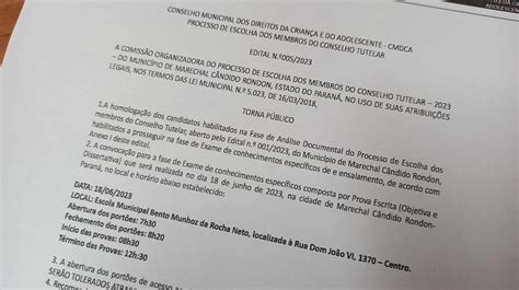 Prova Do Conselho Tutelar Acontece No Domingo