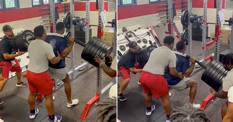 NFL Star Shows Off Mind Blowing Strength As He Squats 610 Pounds With