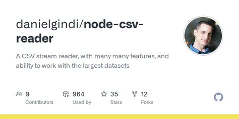 GitHub Danielgindi Node Csv Reader A CSV Stream Reader With Many