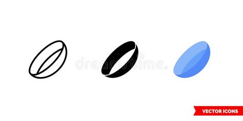 Contact Lenses Icon Of 3 Types Color Black And White Outline