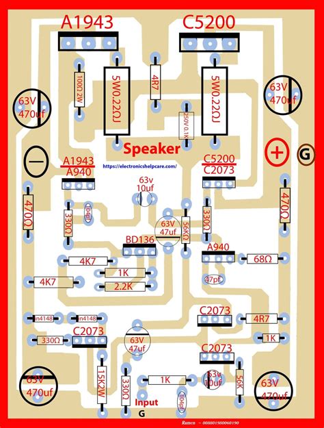 C A Amplifier Circuit Diagram A C Power Ampl