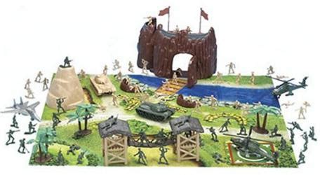 Army Forces Playset Play with your plastic army men on this great toy soldiers playset