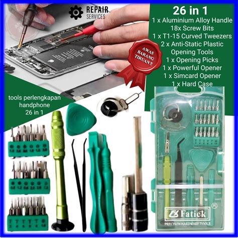 Jual Satu Set Perlengkapan Obeng Hp In Tool Set Obeng Mini Tool