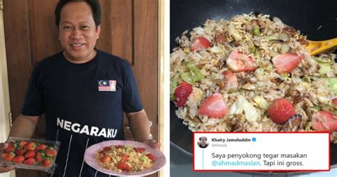 Ahmad Maslan Shares Photos Of Himself Making Nasi Goreng Strawberry