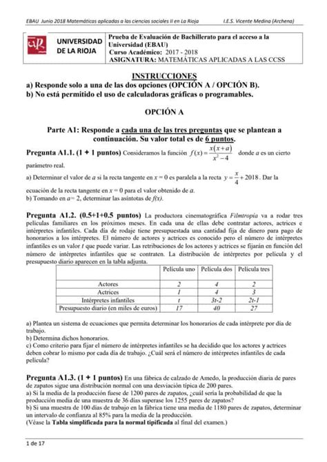 Ebau Matem Ticas La Rioja Ex Menes Y Soluciones