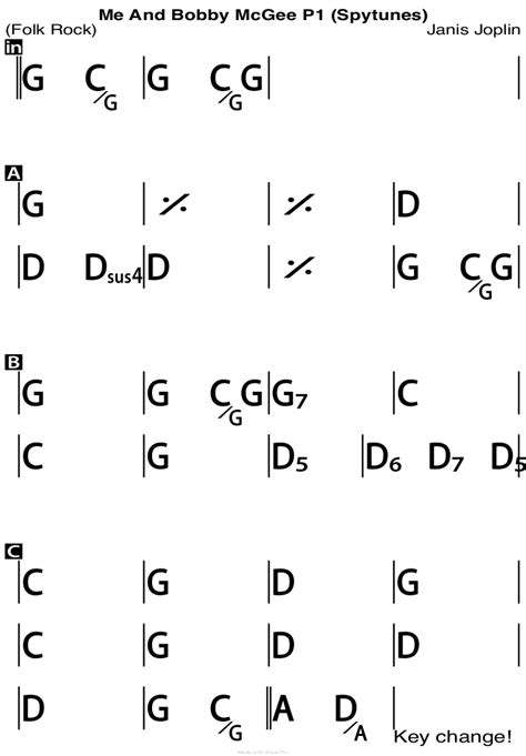 Me And Bobby Mcgee Chords By Janis Joplin Spy Tunes