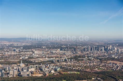 Frankfurt Am Main Aus Der Vogelperspektive Stadtansicht Der