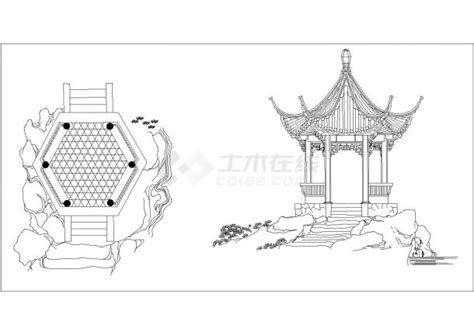 六角亭子效果图手绘四角亭子效果图手绘大山谷图库