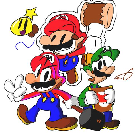 Mario And Luigi Paper Jam By Tanookidx On Deviantart