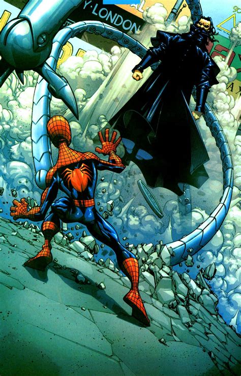 Spider Man Vs Doc Ock By Humberto Ramos Spiderman Artwork Spiderman