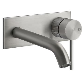 Gessi Gessi Cesello Wall Mounted Basin Mix Gessi Steel Brushed