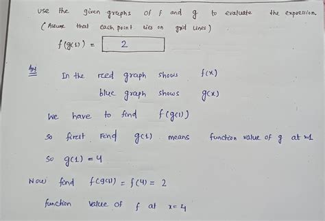 Solved Use The Given Graphs Of F And G To Evaluate The Expression