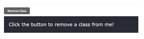 How Do I Remove A Class Name From An Element W Schools