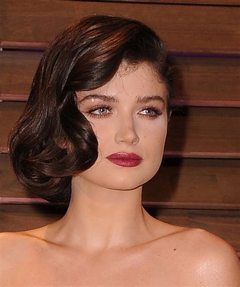 Eve Hewson Medium Curly Dark Mocha Brunette Updo Hairstyle