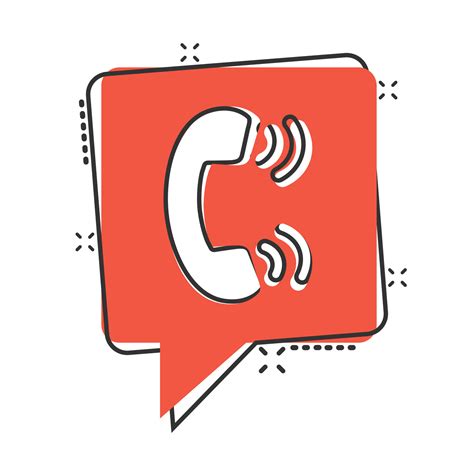 Mobile Phone Icon In Comic Style Telephone Talk Cartoon Vector