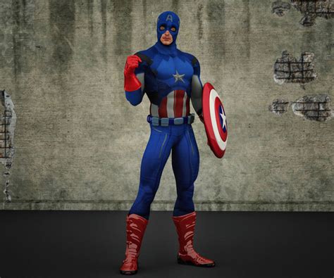 Cap America Avengers Textures X Daz3d M4 Bodysuit By Hiram67 On DeviantArt