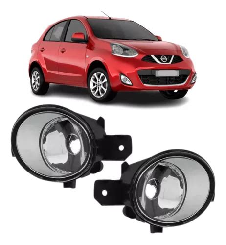 Par Farol Milha Nissan March 2011 A 2017 Em Lente Lisa Parcelamento