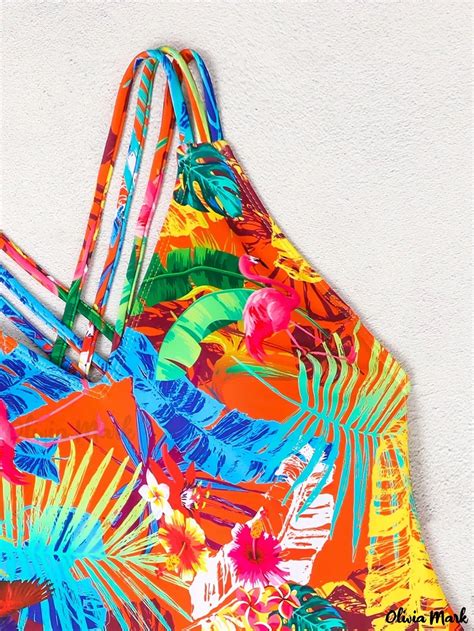 Plus Tropical Print Criss Cross One Piece Swimsuit Artofit