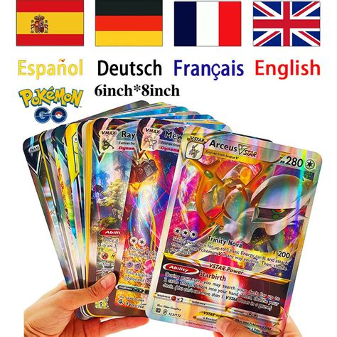 Tarjetas de Pokémon de gran tamaño 30 piezas cartas Jumbo Vmax