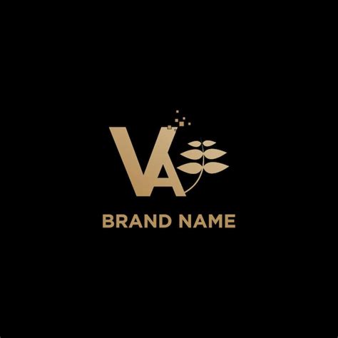 El Logotipo De La Marca Va Con La Letra Va Vector Premium