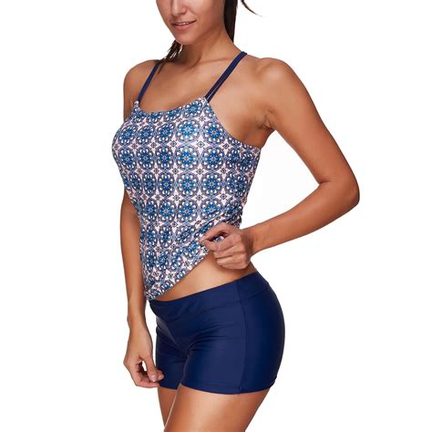 Bikini Sexy Women Swimwear Tankini Halter Two Piece Print