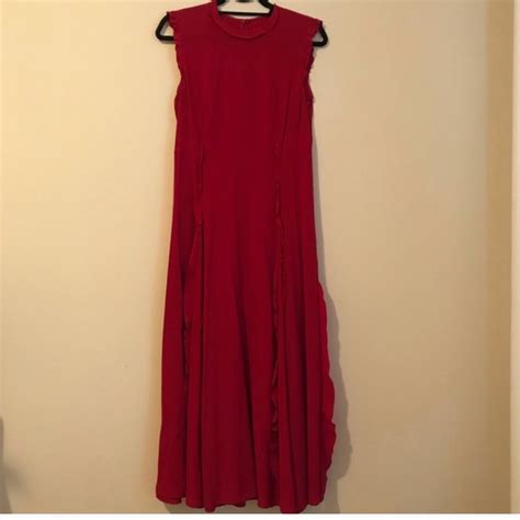 Red Valentino Dresses Red Valentino Ruffle Midi Dress Poshmark