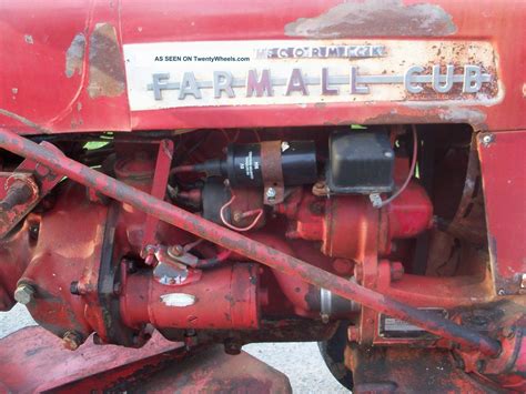 1957 1958 Farmall Cub Tractor With Woods Belly Mower