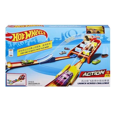 Hot Wheels Launch Across Challenge Set интерактивна писта за игра цветен Цена Dice bg