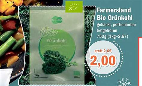 Farmeersland Bio Grünkohl Gehackt Portionierbar Tiefgefroren Angebot