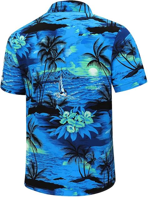 Shelucki Hawaiian Shirt For Men Unisex Summer Beach Casual Short Sleeve