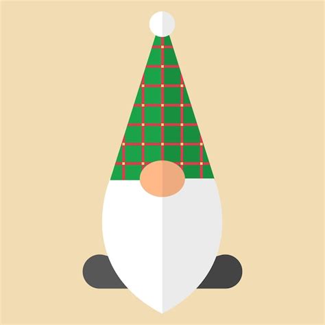 Premium Vector Christmas Gnome Flat Vector Illustration